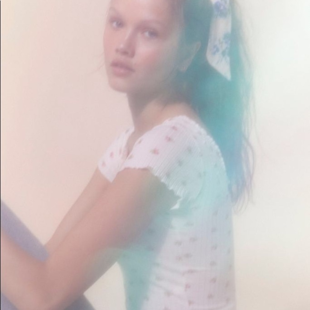 laura ashley uo cropped top